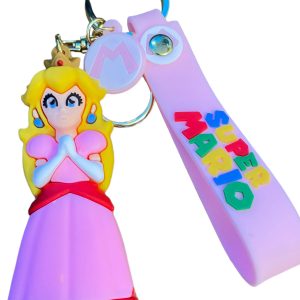 Chaveiro 3D Princesa Peach -  Super Mário Bros